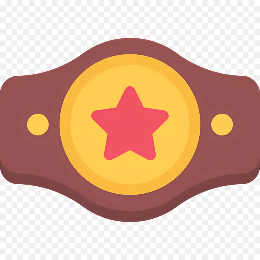 Ceinture De Boxe，Ceinture Étoile Marron PNG