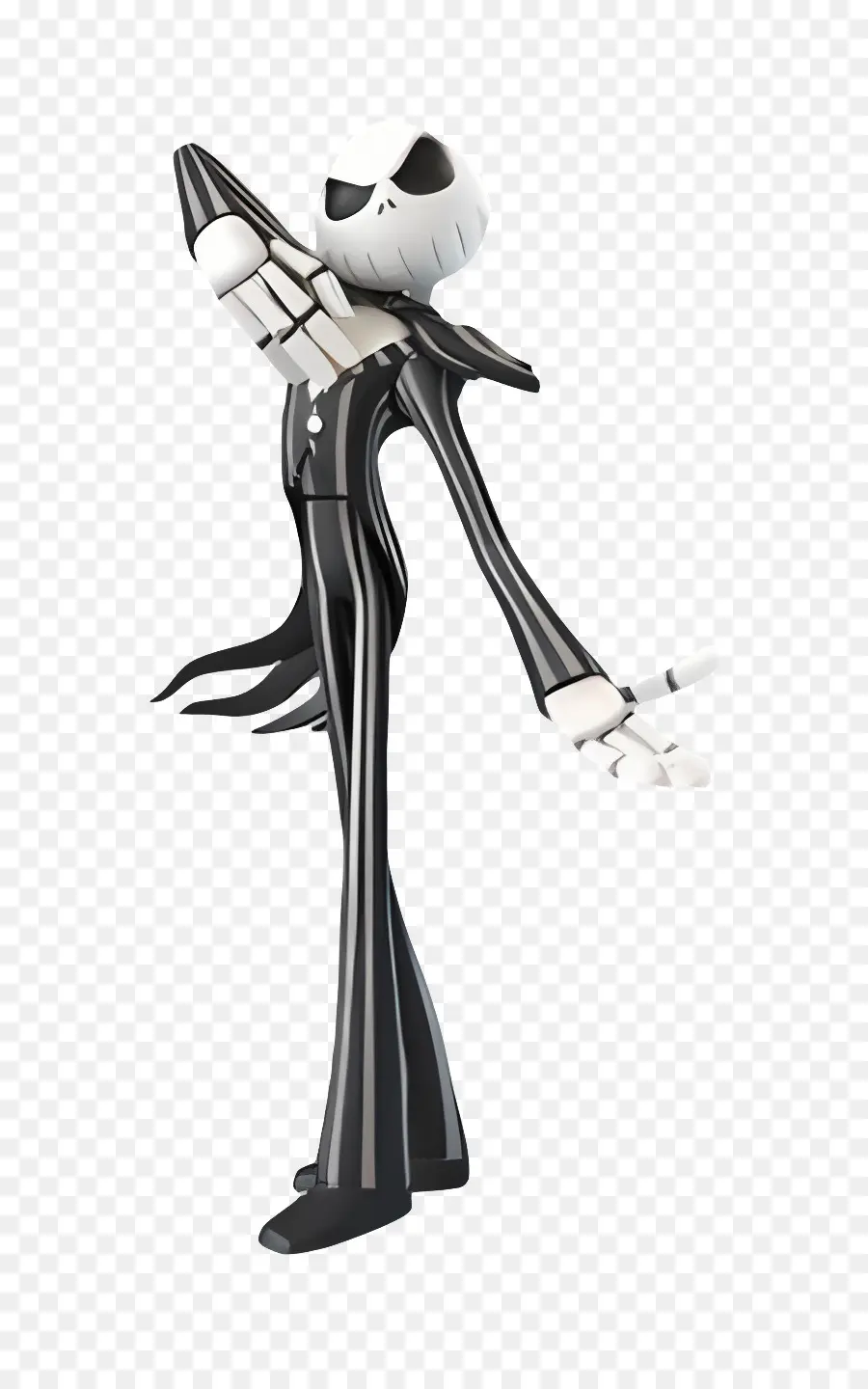 Jack Skellington，Caractère Squelette En Costume Rayé PNG