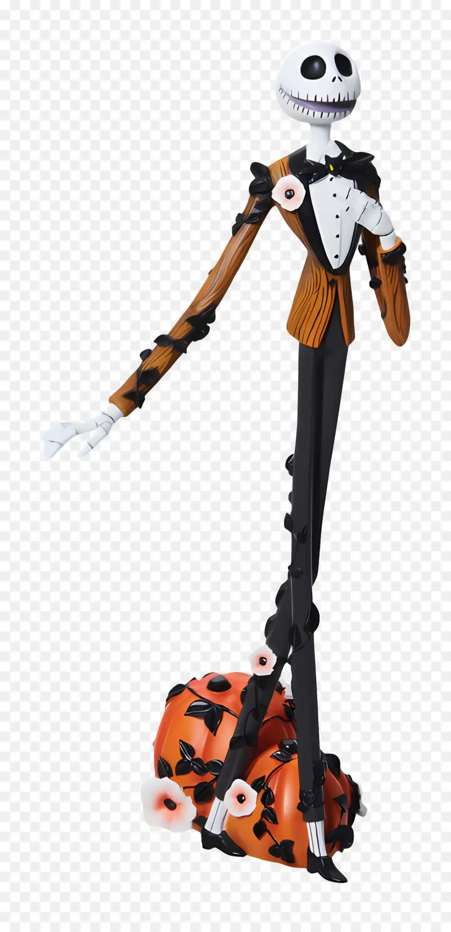 Jack Skellington，Caractère Squelette Avec Des Citrouilles PNG