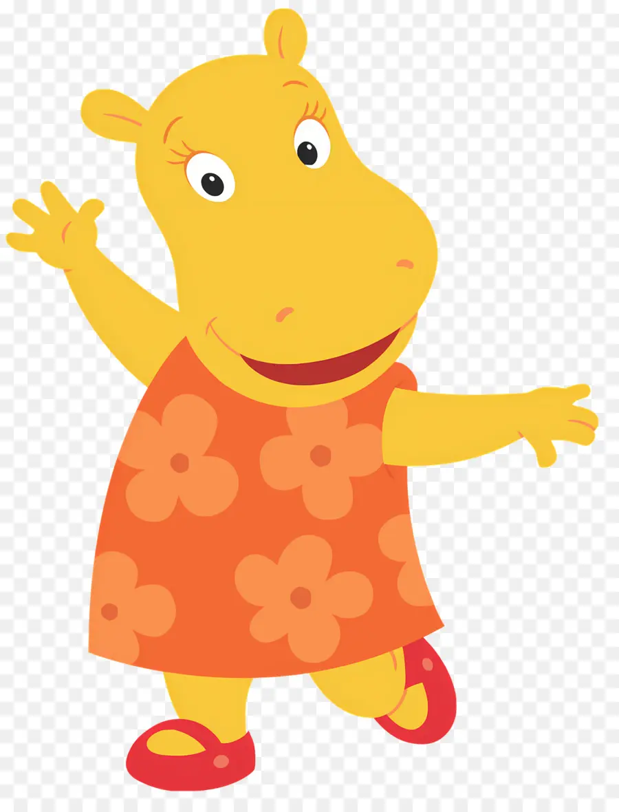 Les Mélodilous，Hippopotame Jaune PNG