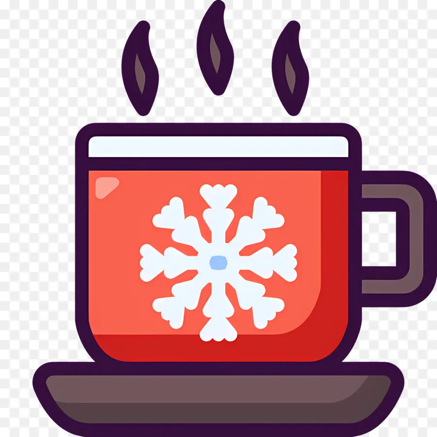 Chocolat Chaud De Noël，Coupe De Flocon De Neige PNG