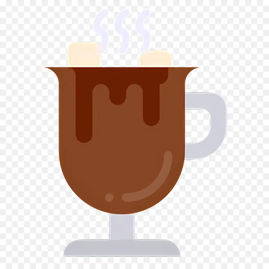 Chocolat Chaud à La Guimauve，Tasse Marron PNG