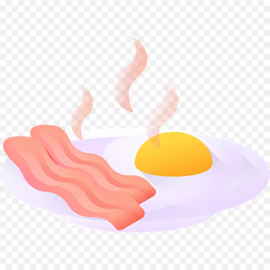 Bacon Et œufs，Petit Déjeuner Fumant PNG