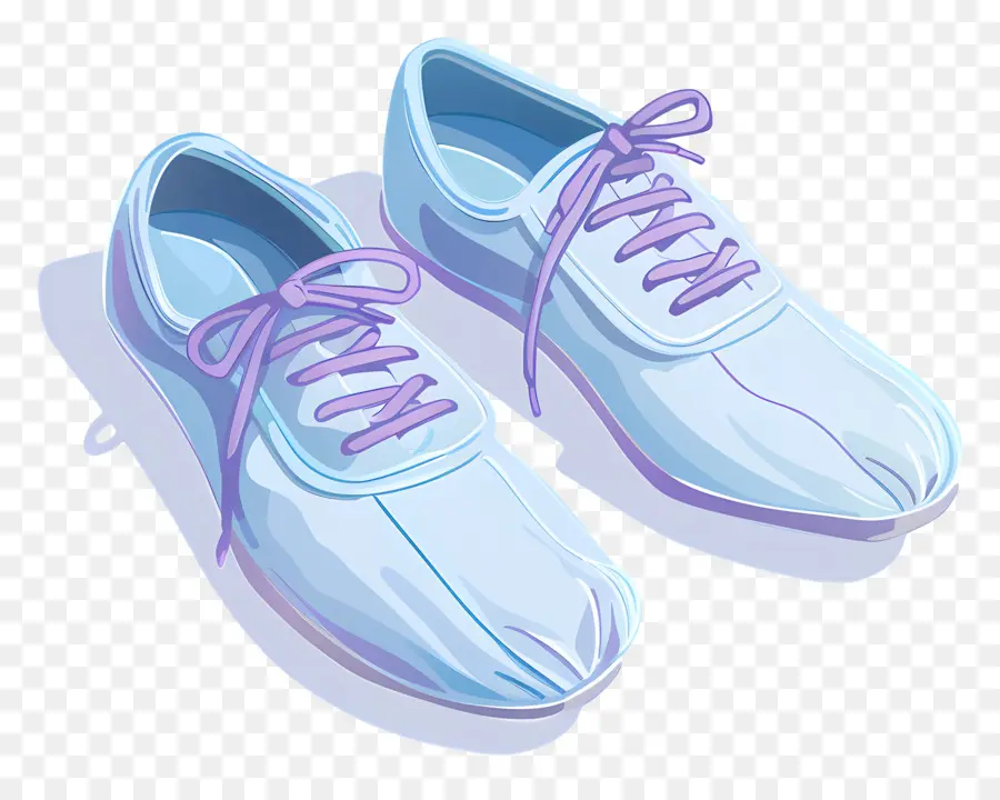 Chaussures Aquarelle，Chaussures De Course Bleues PNG