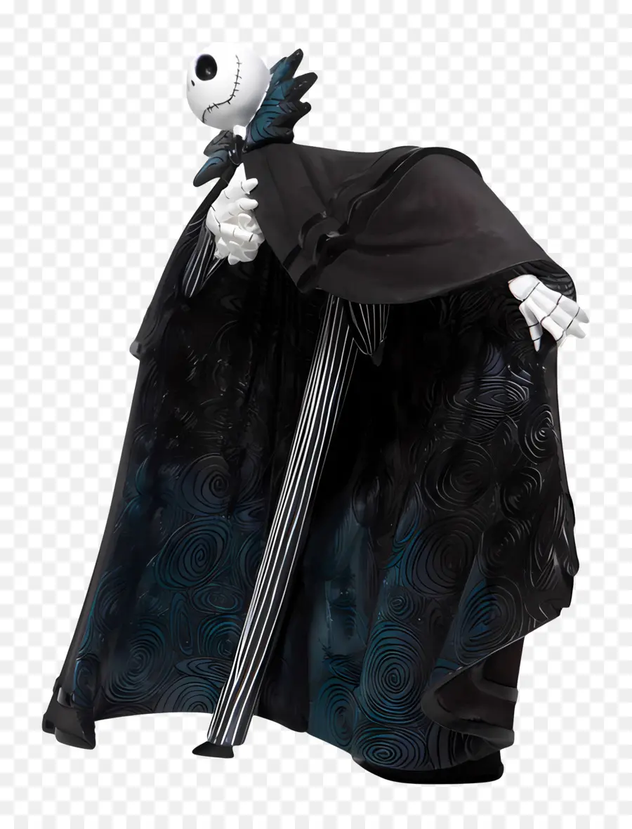 Jack Skellington，Personnage Squelette En Manteau Noir PNG