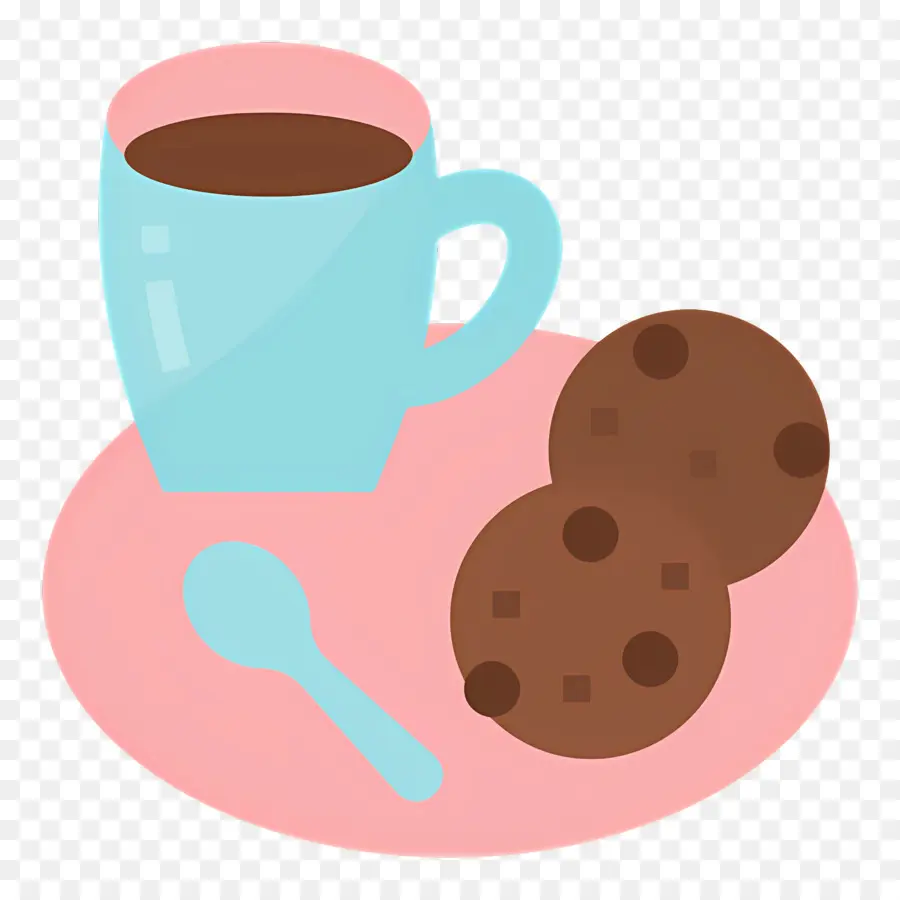 Chocolat Chaud Et Biscuits，Café Et Biscuits PNG