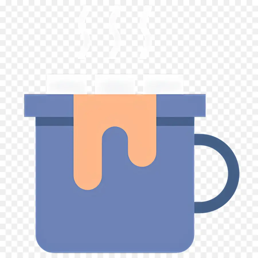 Chocolat Chaud à La Guimauve，Coupe Bleue PNG