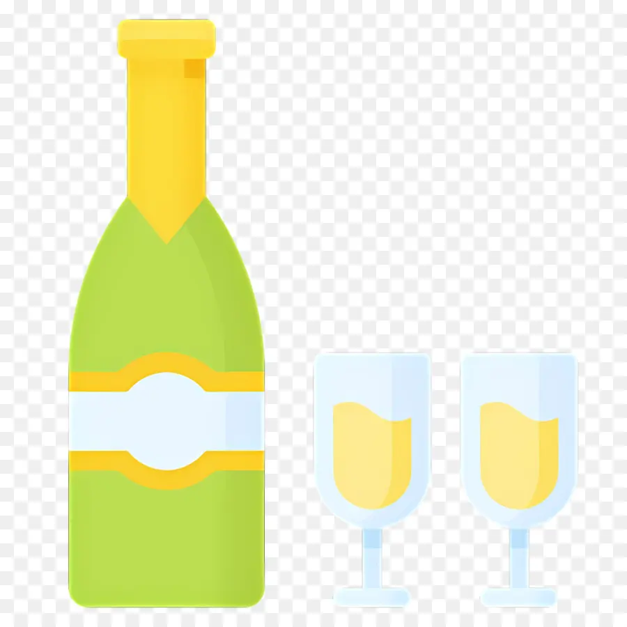 Bouteille De Champagne，Verre PNG