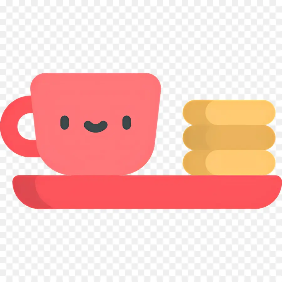 Chocolat Chaud Et Biscuits，Tasse Rouge Avec Des Biscuits PNG