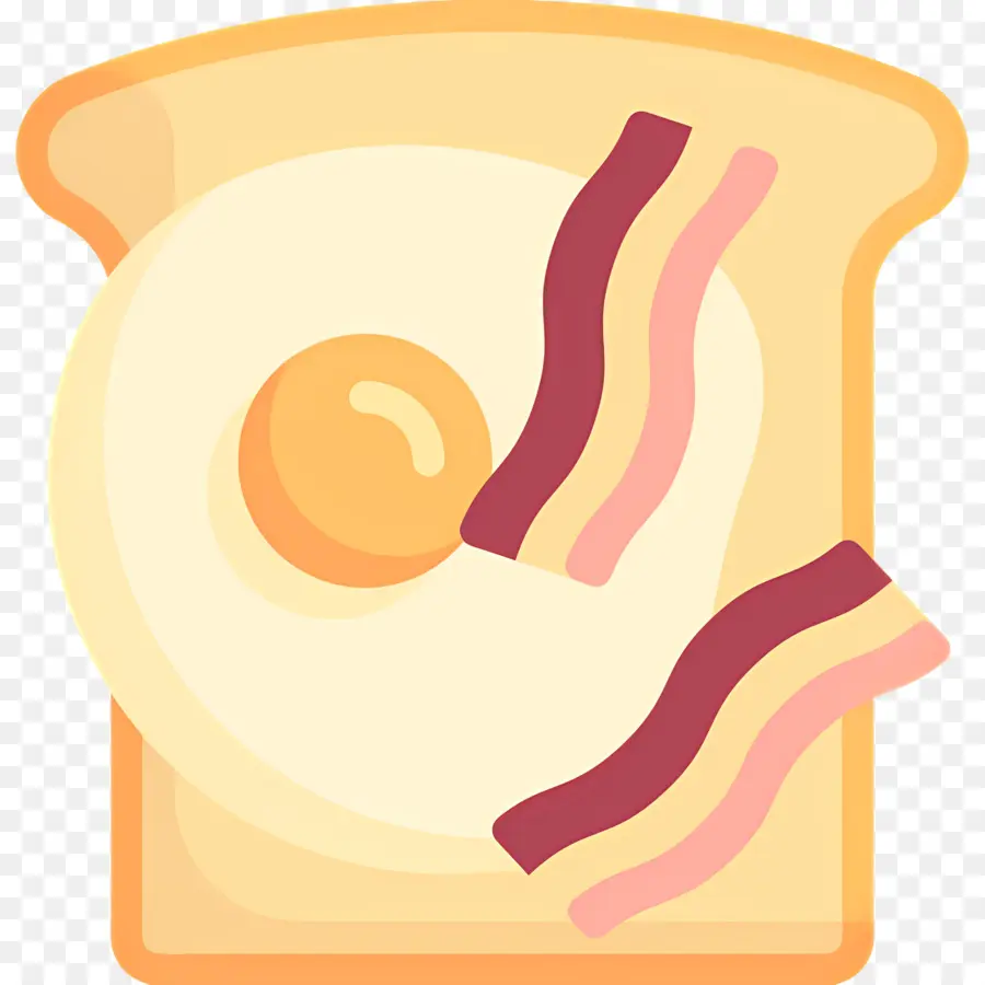 Bacon Et œufs，Toasts Avec œuf Et Bacon PNG