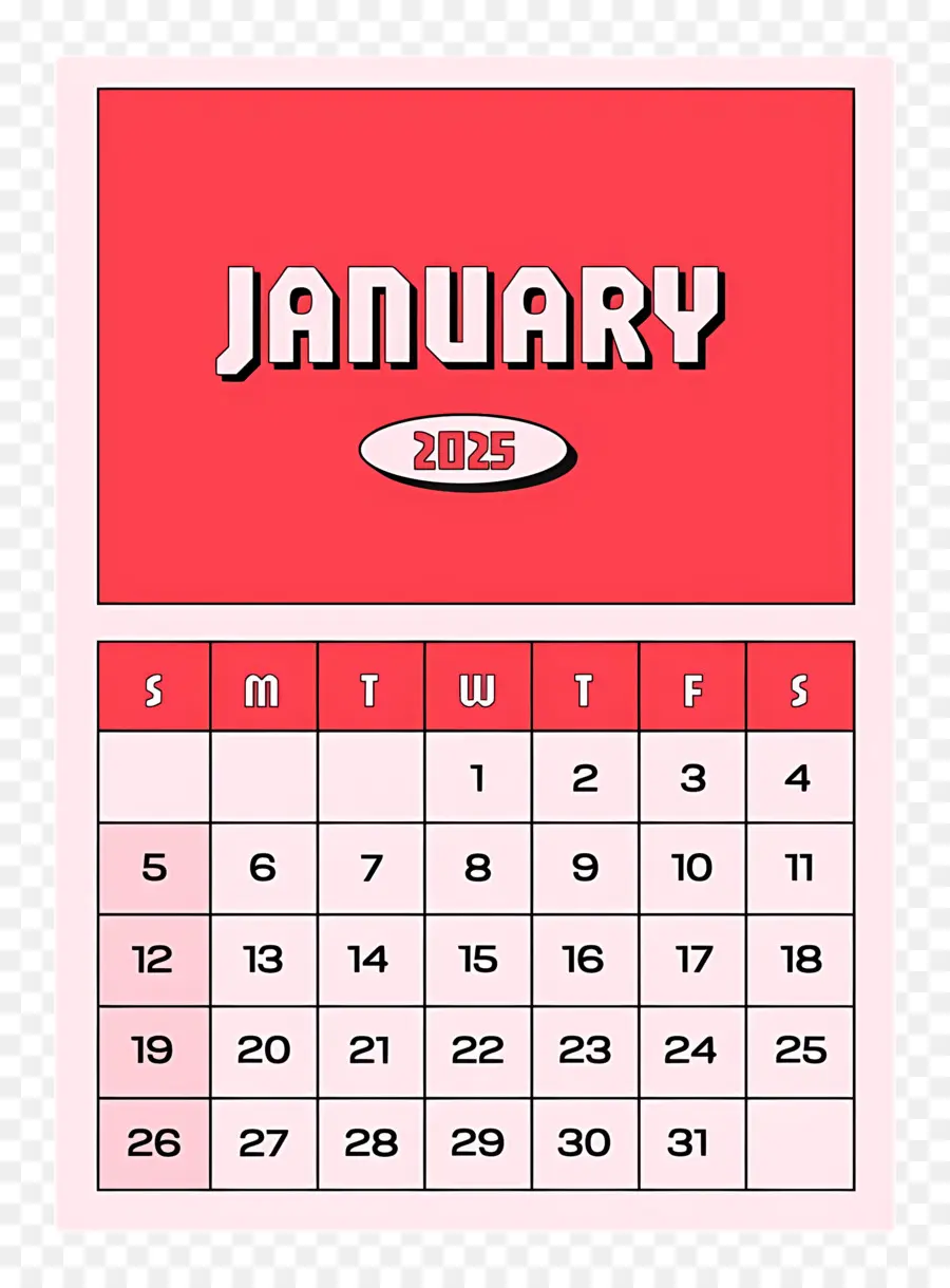 Calendrier Janvier 2025，Calendrier De Janvier 2025 PNG