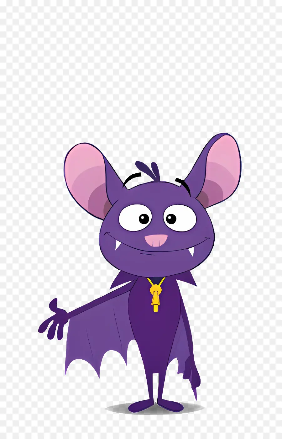 Personnage De Dessin Animé，Chauve Souris Violette PNG