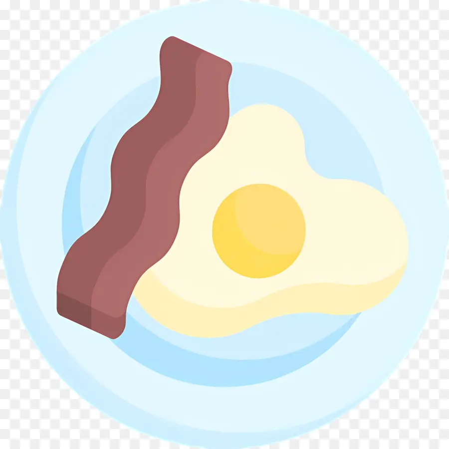 Bacon Et Oeufs，Assiette De Petit Déjeuner PNG