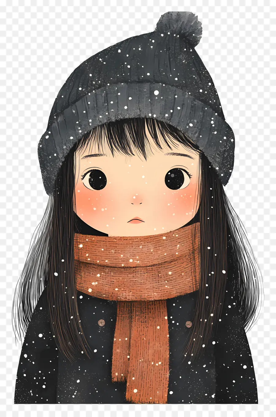 Fille D'hiver，Portrait D'hiver PNG