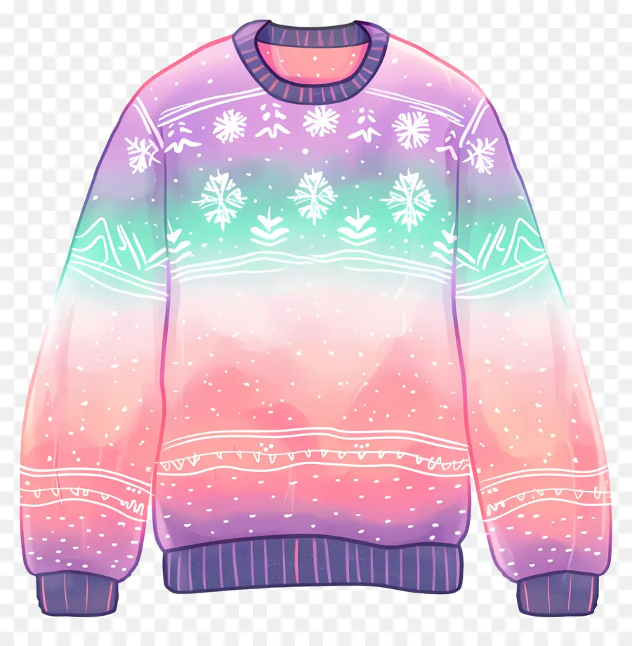 Pull De Noël，Pull Coloré PNG