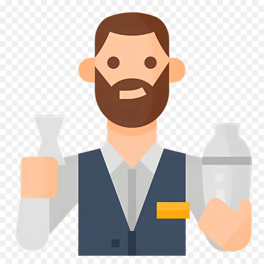 Barman，Barman Avec Shaker PNG