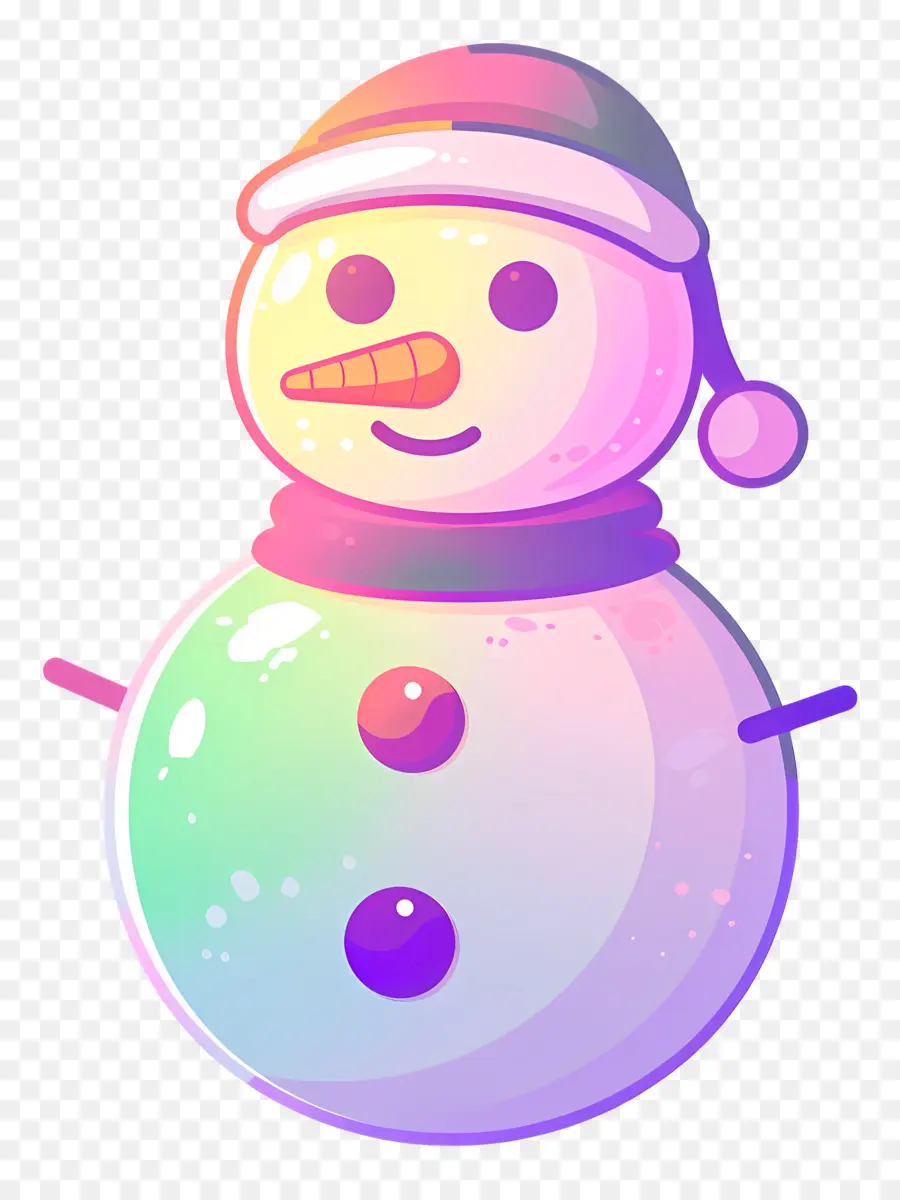 Bonhomme De Neige De Noël，Bonhomme De Neige Coloré PNG