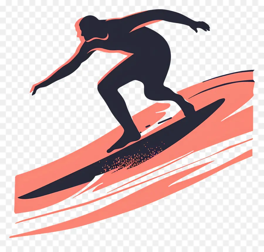 Surfeur，Silhouette De Surfeur PNG