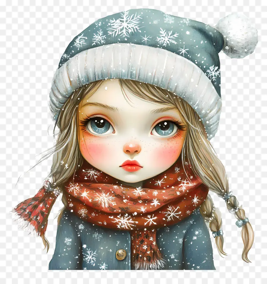 Fille D'hiver，Portrait D'hiver PNG