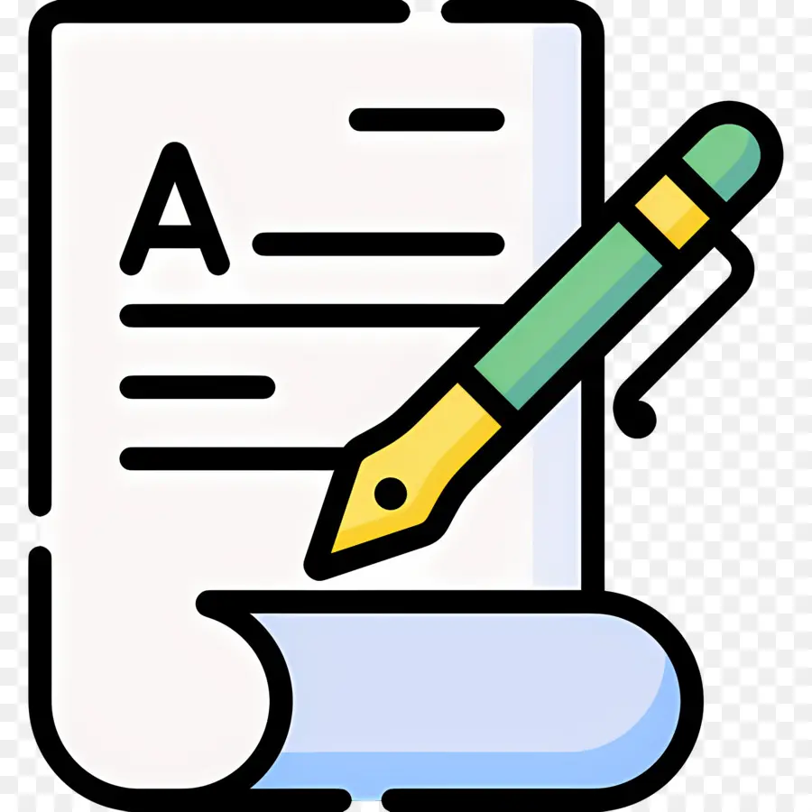 Rédaction De Lettres，Papier Et Stylo PNG