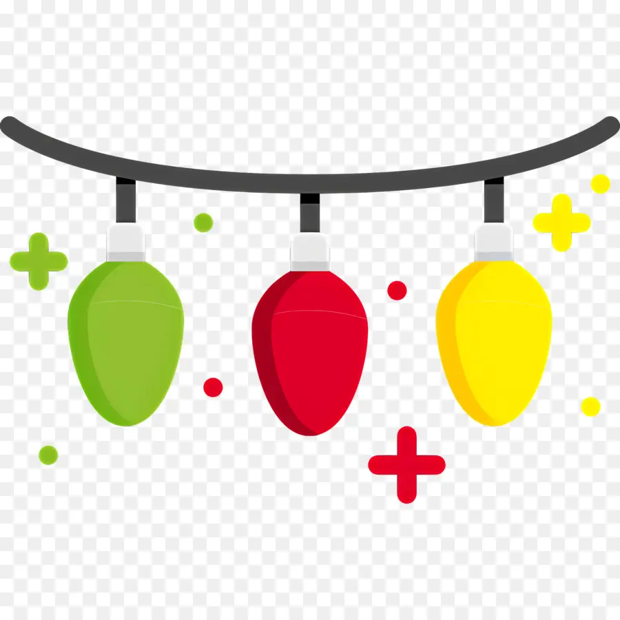 Lumières De Noël，Coloré PNG