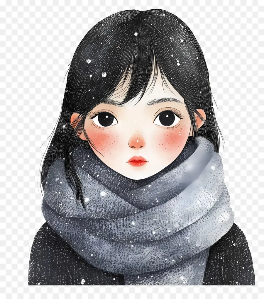 Fille D'hiver，Portrait D'hiver PNG