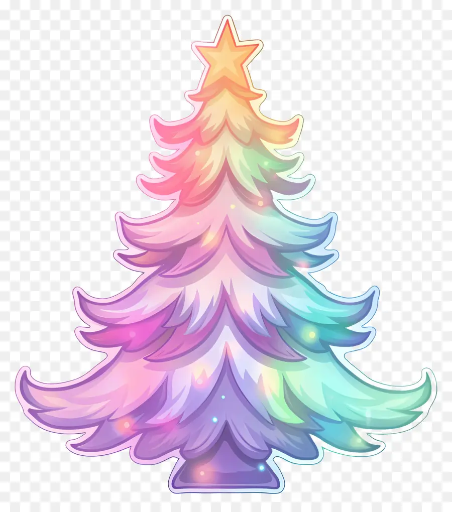 Arbre De Noël，Arbre De Noël Coloré PNG