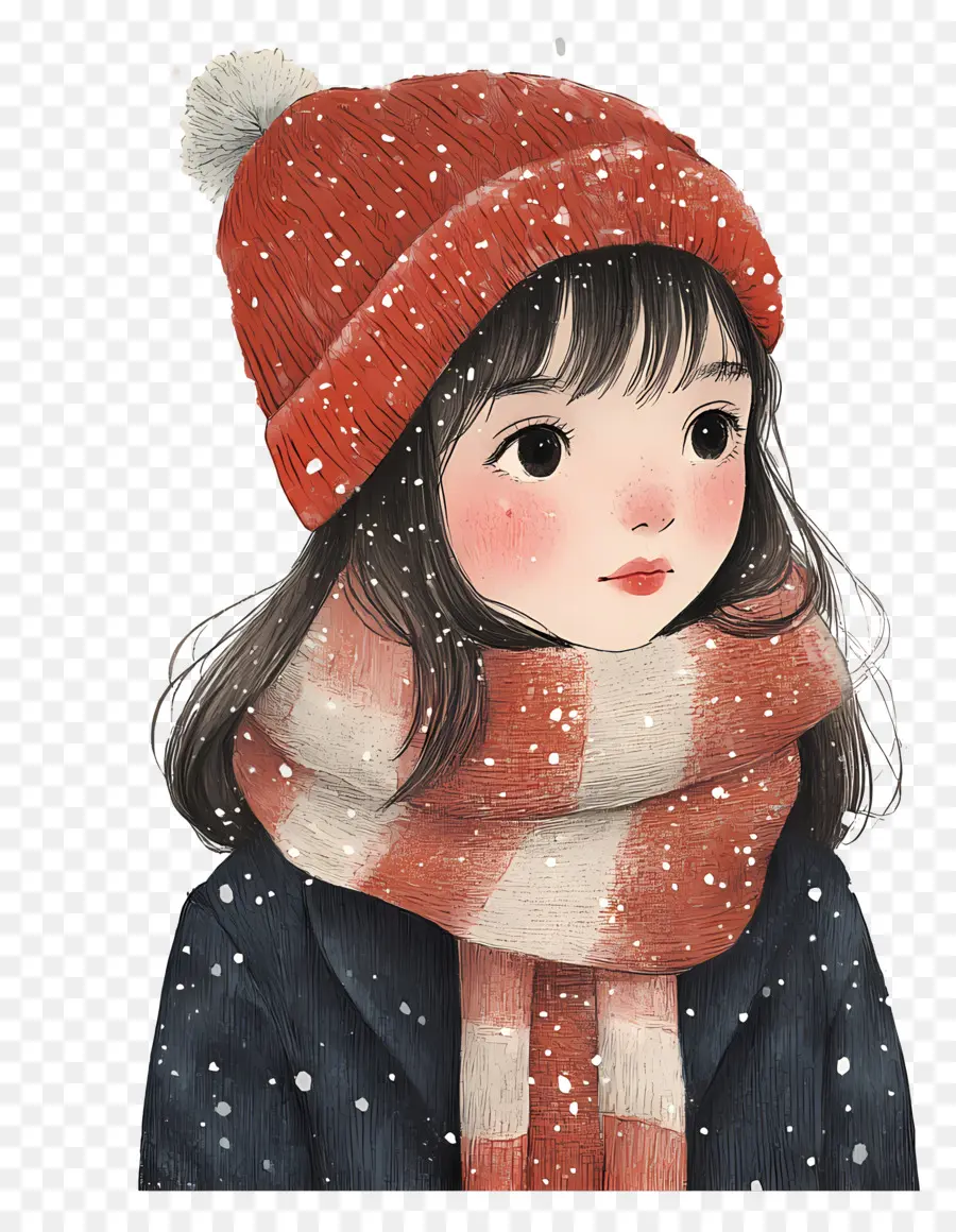 Fille D'hiver，Portrait D'hiver PNG