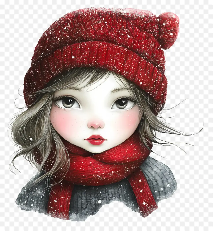 Fille D'hiver，Portrait D'hiver PNG