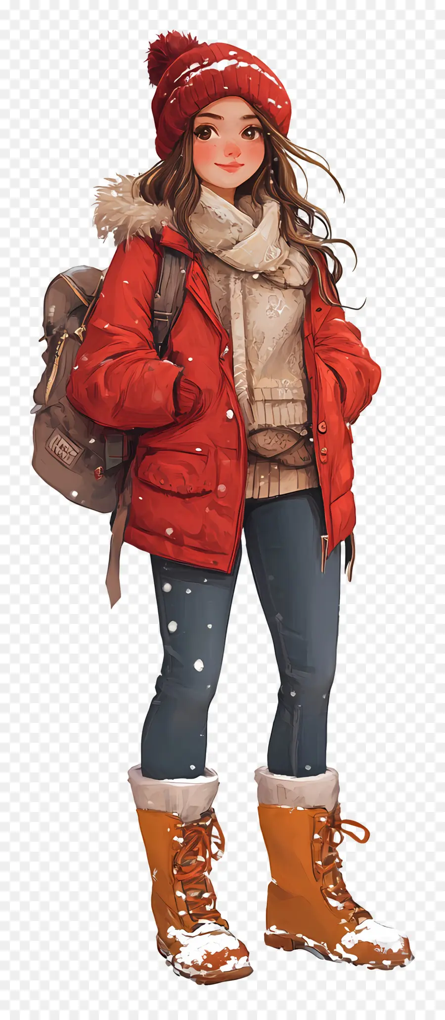 Fille D'hiver，Tenue D'hiver PNG