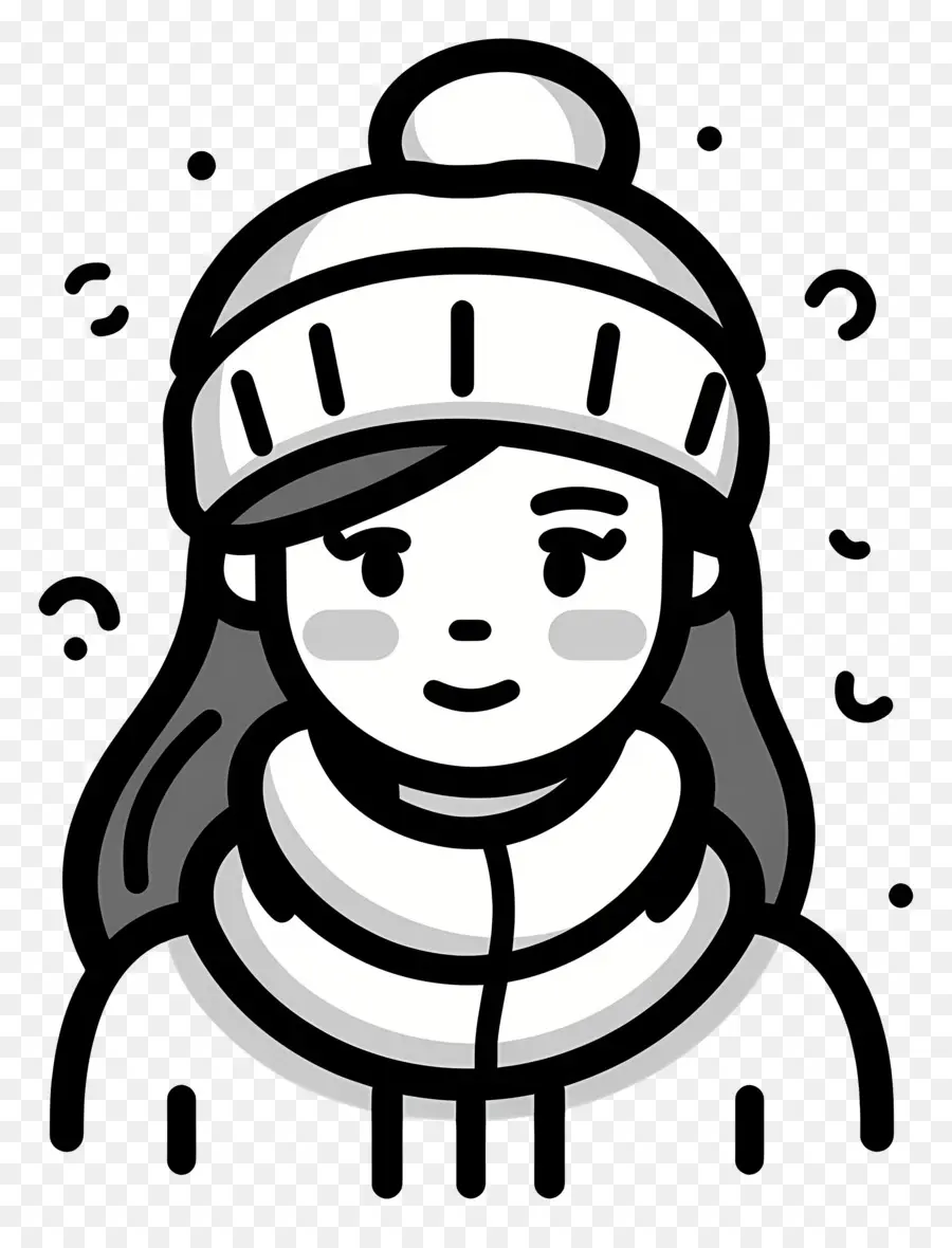 Fille D'hiver，Fille En Vêtements D'hiver PNG