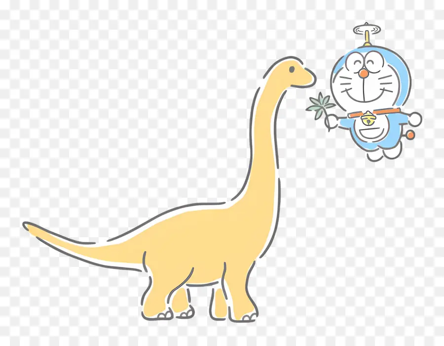 Doraemon，Doraemon Et Dinosaure PNG