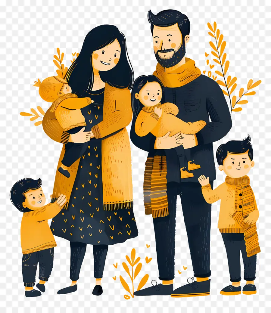 Famille，Illustration Familiale PNG