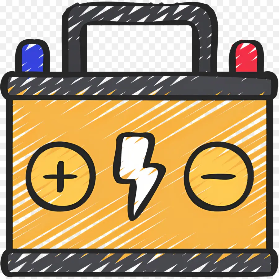 Stockage D'énergie Par Batterie，Batterie Avec Signes Plus Et Moins PNG