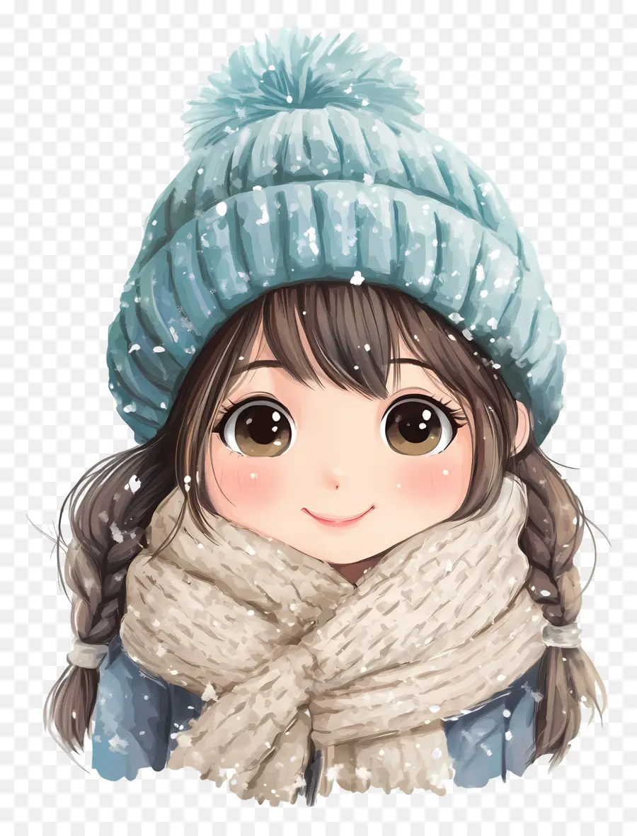 Fille D'hiver，Portrait D'hiver PNG