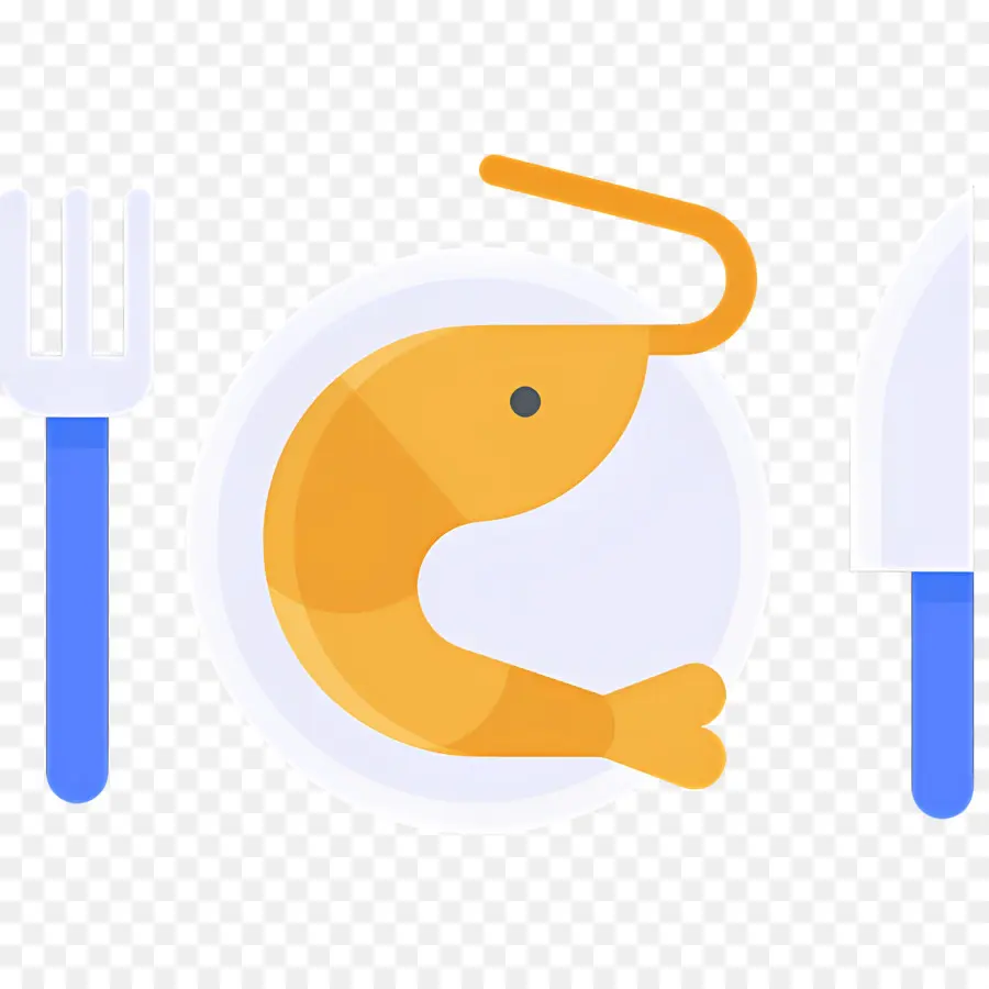 Assiette De Crevettes，Crevettes Jaunes Sur Assiette PNG