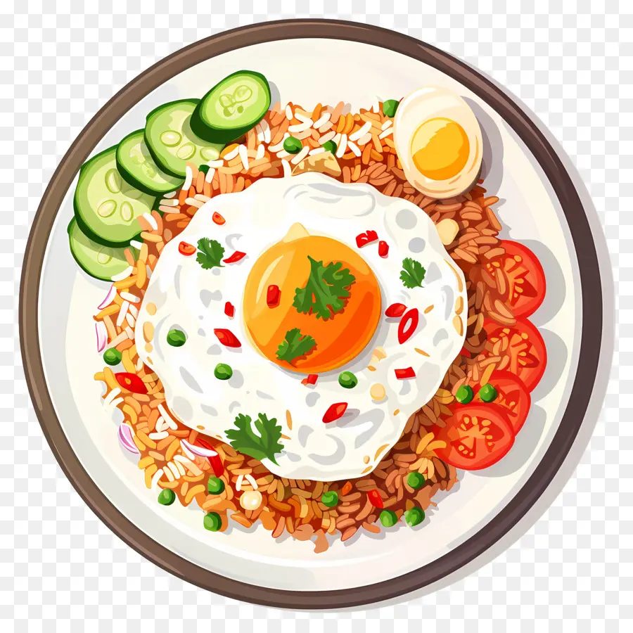 Nasi Goreng，Riz Frit à L'oeuf PNG