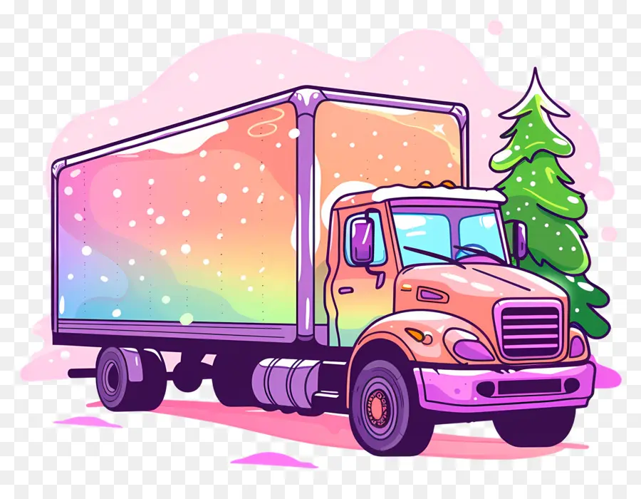 Camion De Noël，Camion Coloré PNG