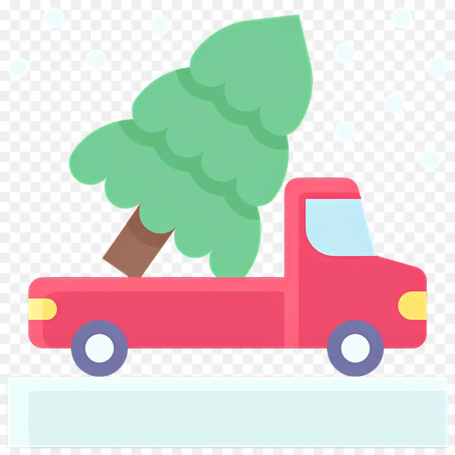 Camion De Noël，Camion Avec Arbre PNG