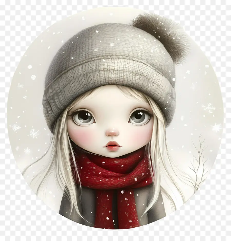 Fille D'hiver，Portrait D'hiver PNG