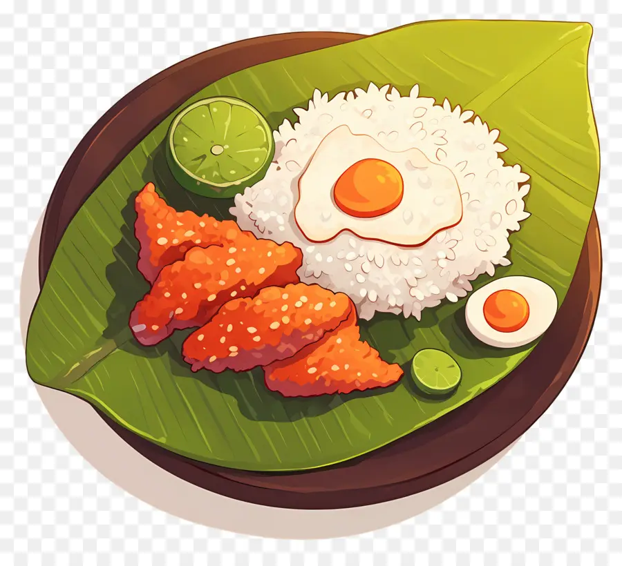 Nasi Gros，Riz Et Poulet PNG