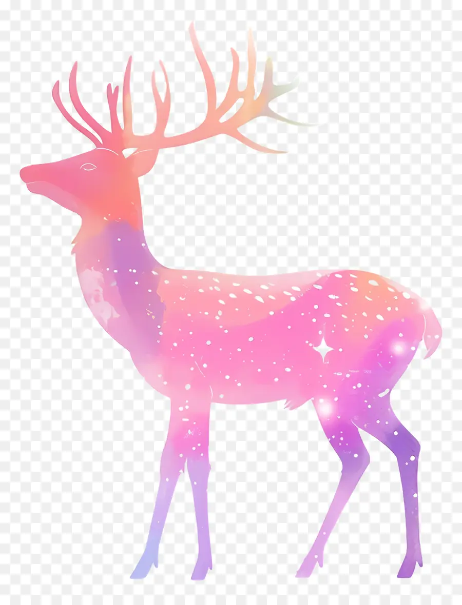 Cerf De Noël，Cerf Coloré PNG