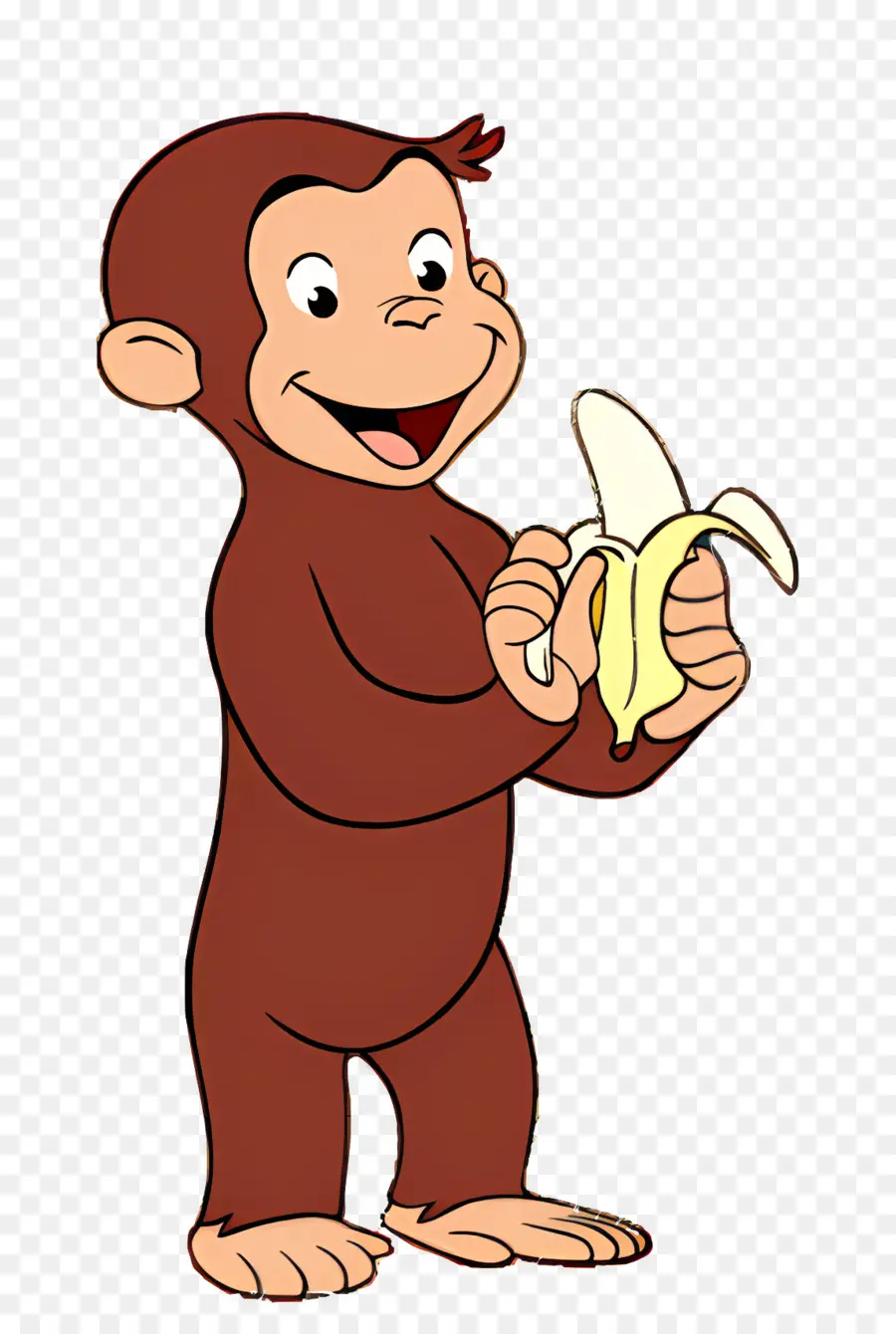 Georges Le Curieux，Singe à La Banane PNG