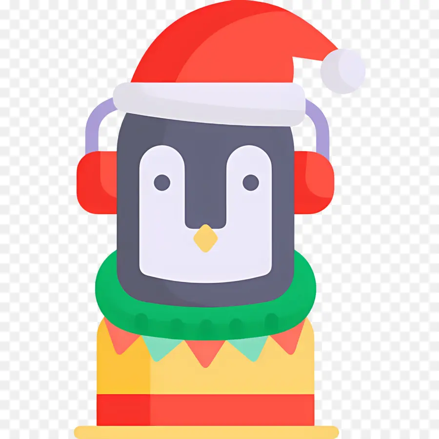 Pingouin De Noël，Pingouin Avec Bonnet De Noel PNG