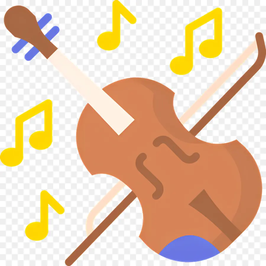 Violon，Violon Avec Notes PNG