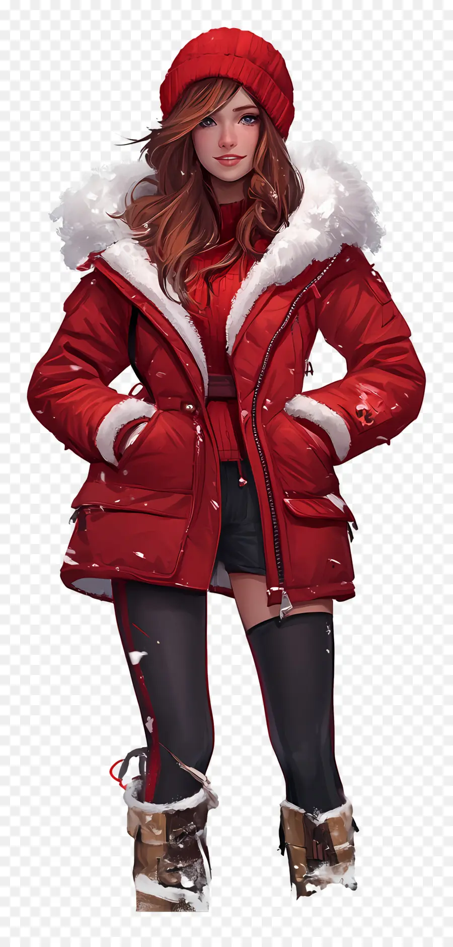 Fille D'hiver，Tenue D'hiver PNG