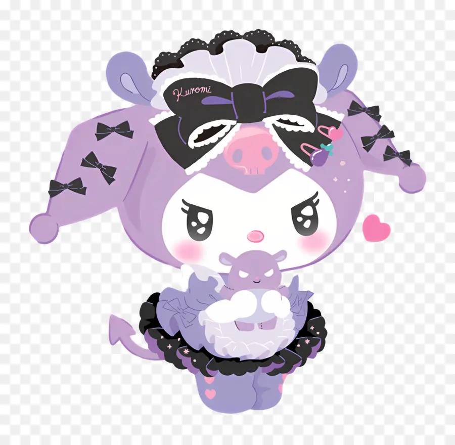 Kuromi，Caractère Violet PNG