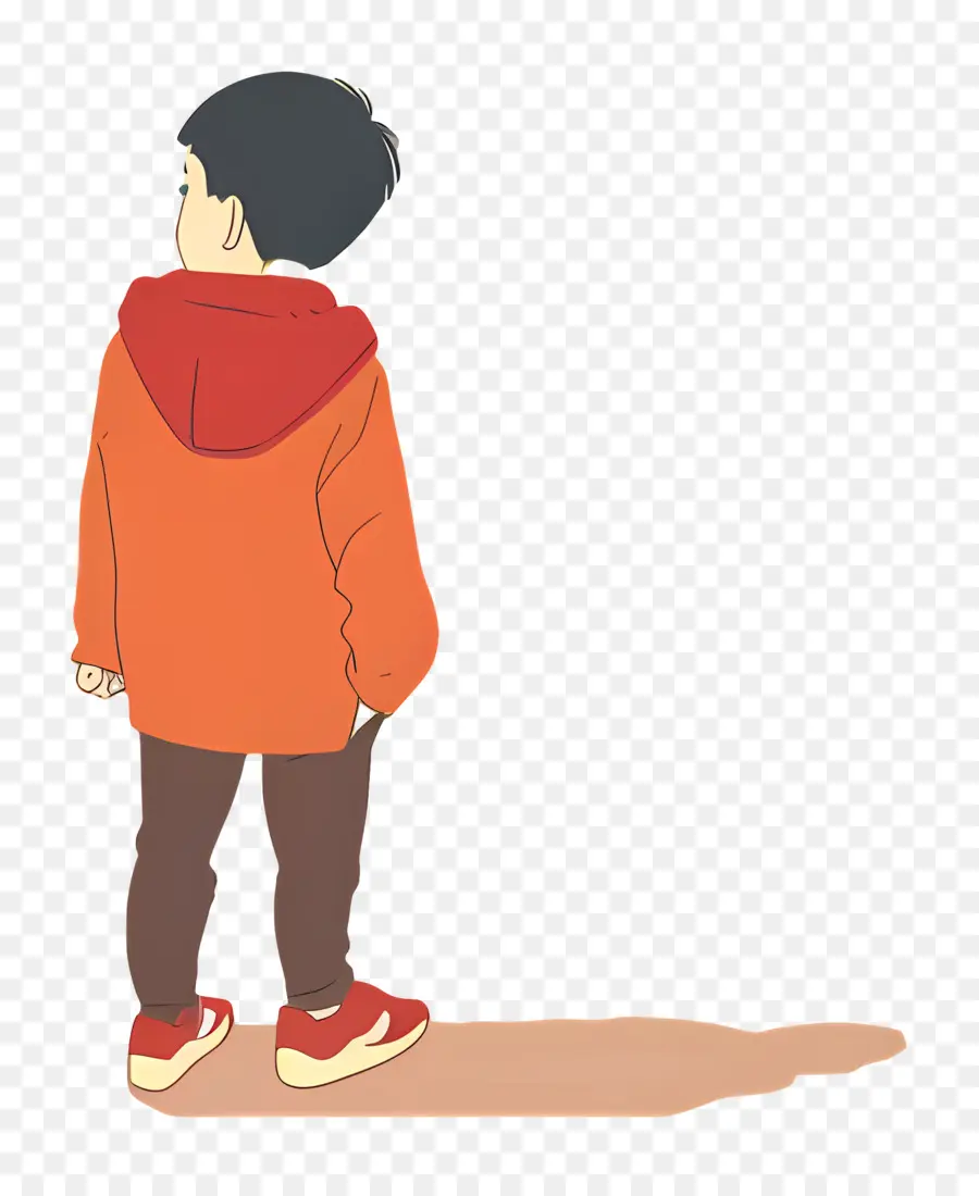 Enfant，Enfant En Sweat à Capuche Orange PNG