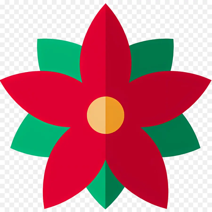 Poinsettia，Fleur Rouge PNG