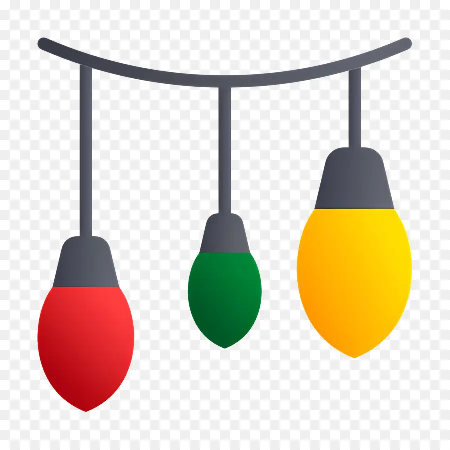 Lumières De Noël，Ampoules Colorées PNG